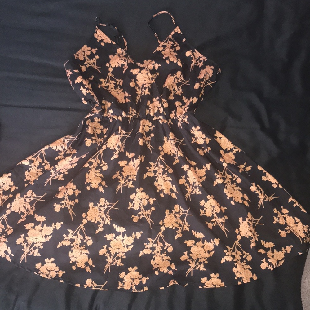 Black and gold sun dress